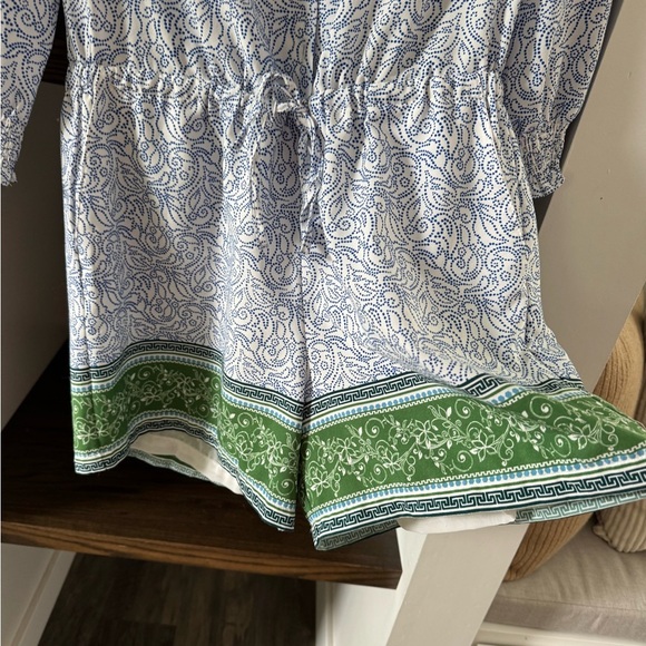 Stylish Green and Blue Jumpsuit size 6 - Picture 2 of 4